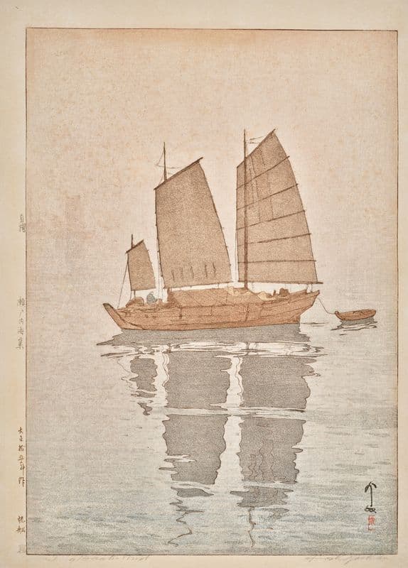 Hansen kiri (Sailing boats, mist) as a canvas print