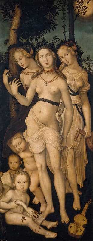 Harmony, or The Three Graces (1541-1544) as a canvas print