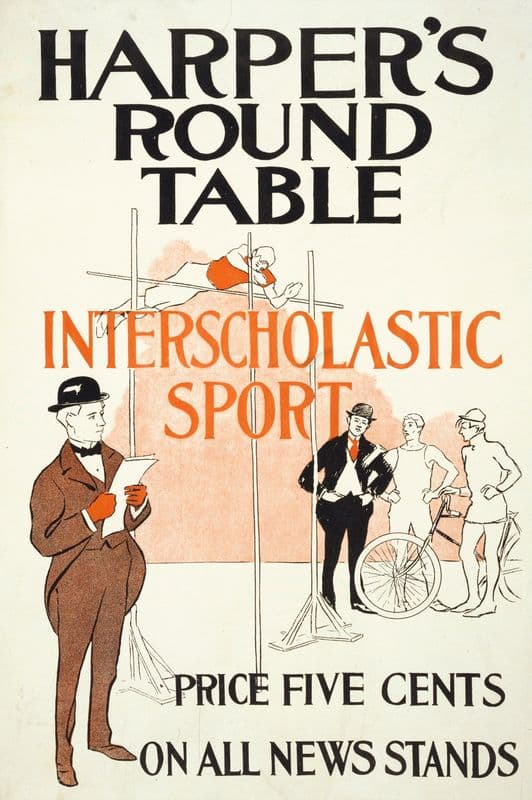 Harper’s round table, interscholastic sport as a canvas print
