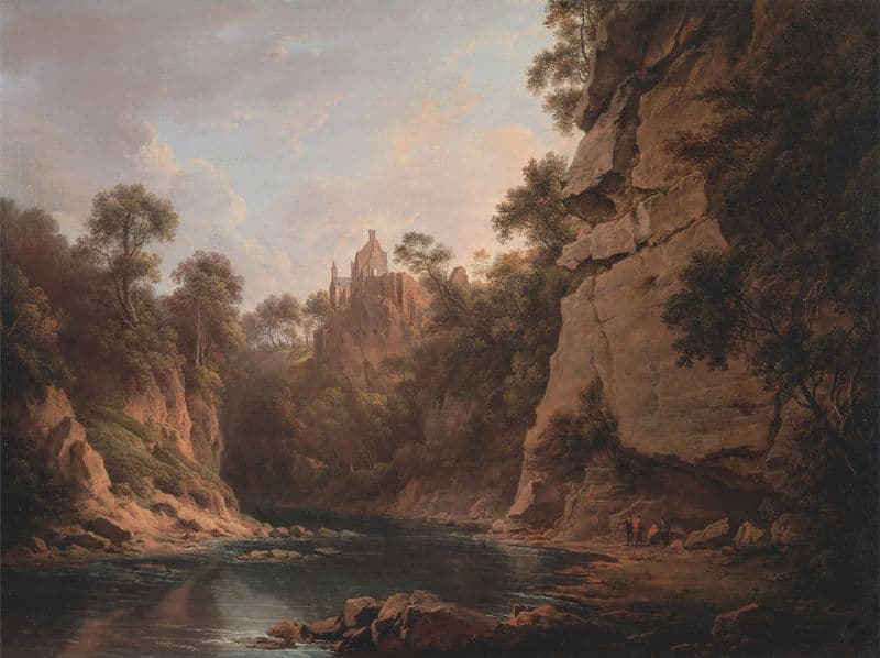 Hawthornden Castle, near Edinburgh (1820-1822) as a canvas print