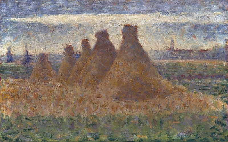 Haystacks (c. 1882) as a canvas print
