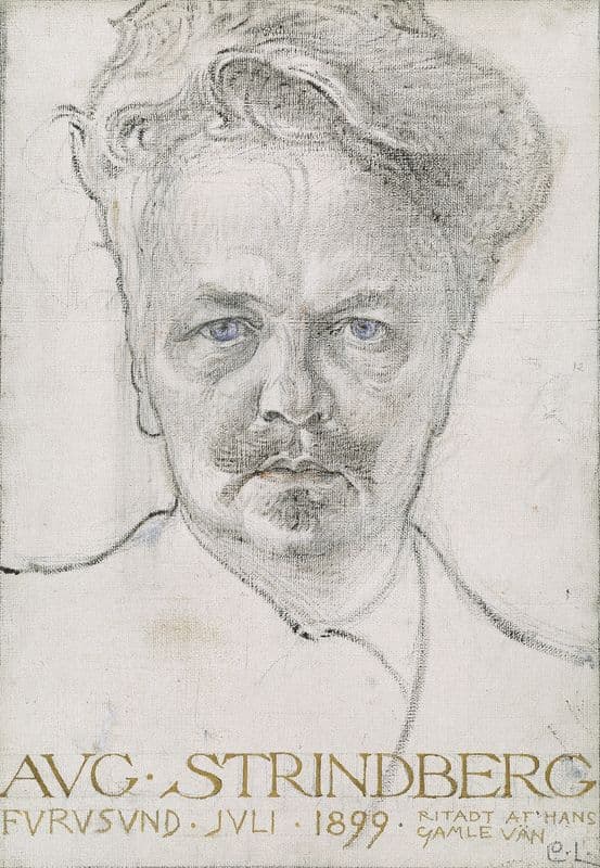 he Author August Strindberg as a canvas print