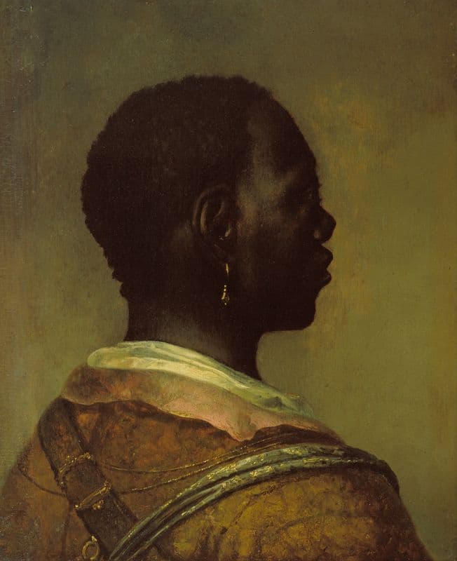 Head of a Black Man (circa 1640) as a canvas print