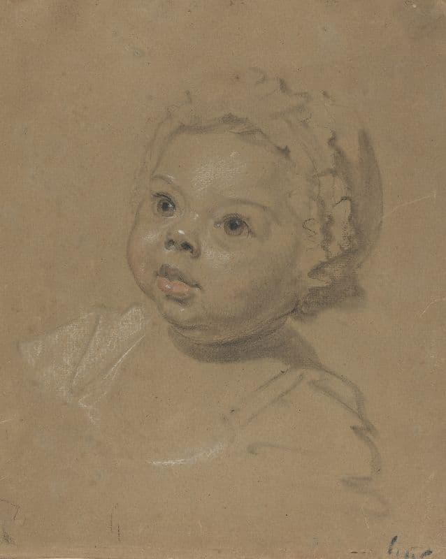 Head of a Child (1720-1740) as a canvas print