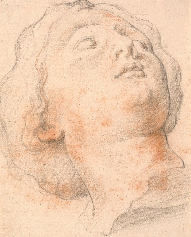 Head of a Roman woman, quarter profile turned to the right (1628 – 1630) as a canvas print