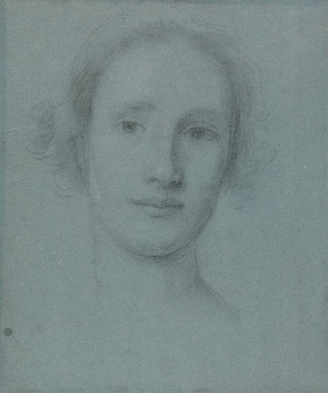 Head of a Young Woman as a canvas print