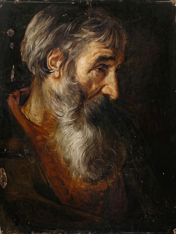 Head of An Old Man as a canvas print
