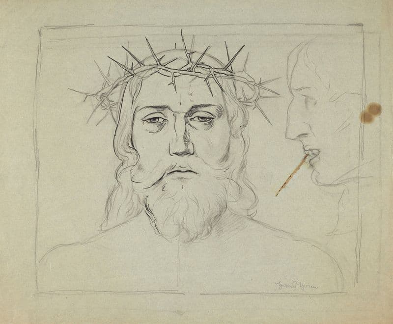 Head of Christ Crowned with Thorns and Tormentor’s Head (1870 - 1890) as a canvas print