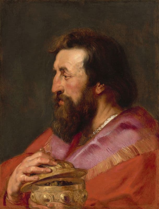 Head of One of the Three Kings – Melchior,The Assyrian King (c. 1618) as a canvas print