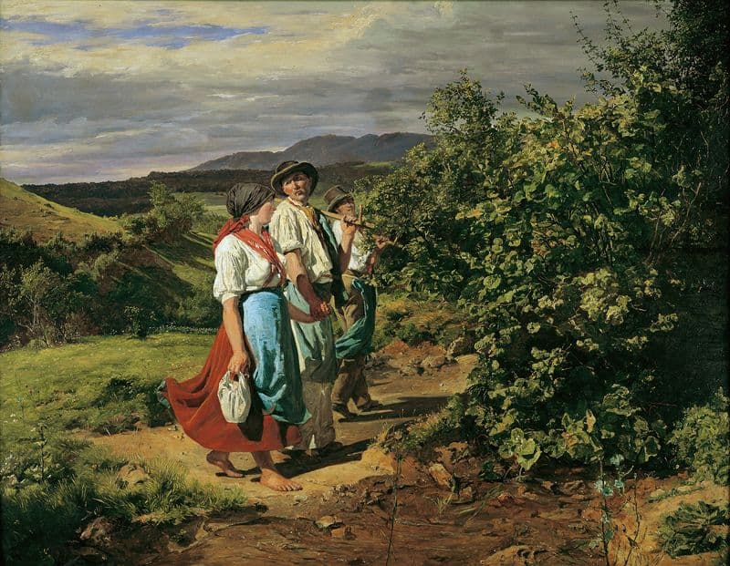 Heimkehr von der Arbeit (Die Liebenden am Scheideweg) as a canvas print