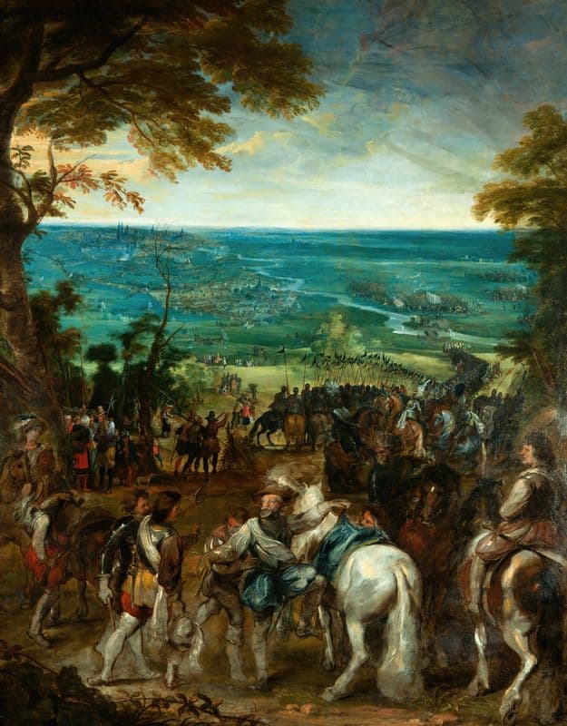 Henry IV of France at the Siege of Amiens in 1597 as a canvas print