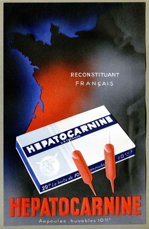 Hepatocarnine (1910-1950) as a canvas print