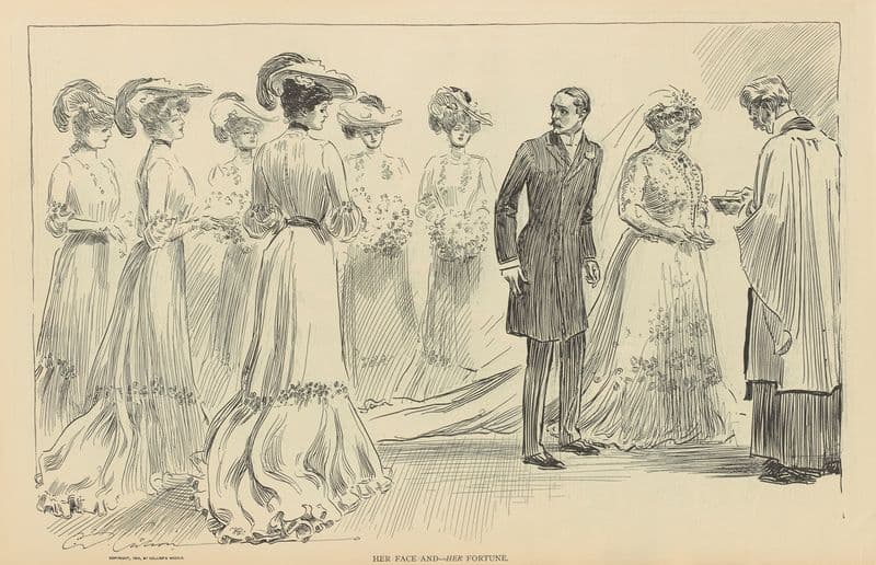 Her face and—her fortune (1900-1905) as a canvas print