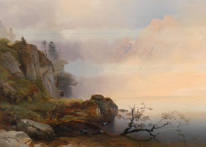 Herbststimmung Am See as a canvas print