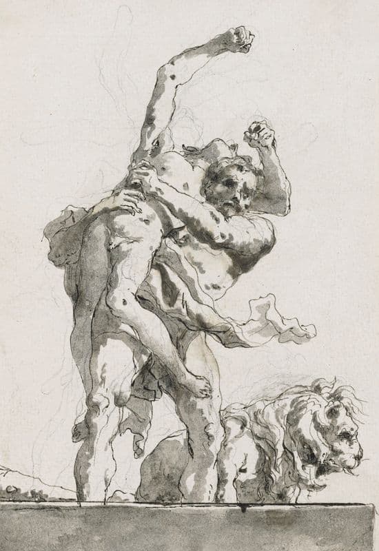 Hercules and Antaeus as a canvas print