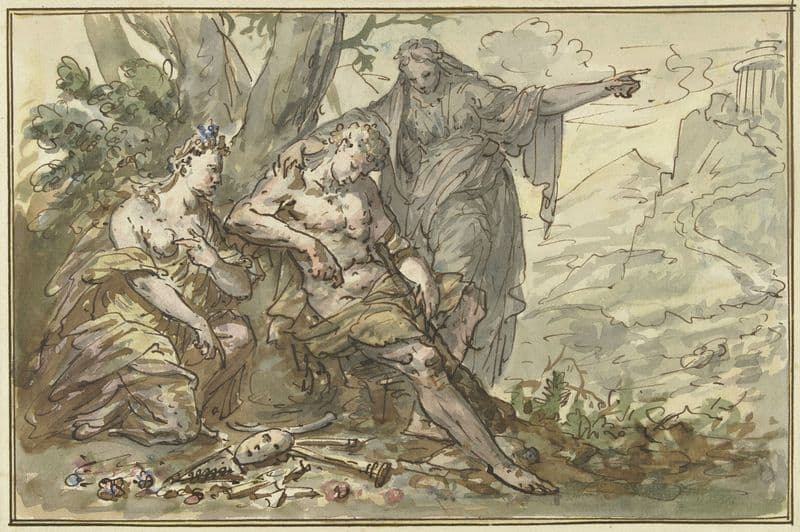 Hercules op de tweesprong (1677 - 1755) as a canvas print