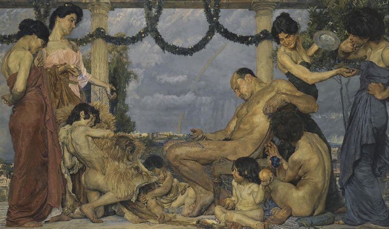 Herkules Bei Omphale as a canvas print
