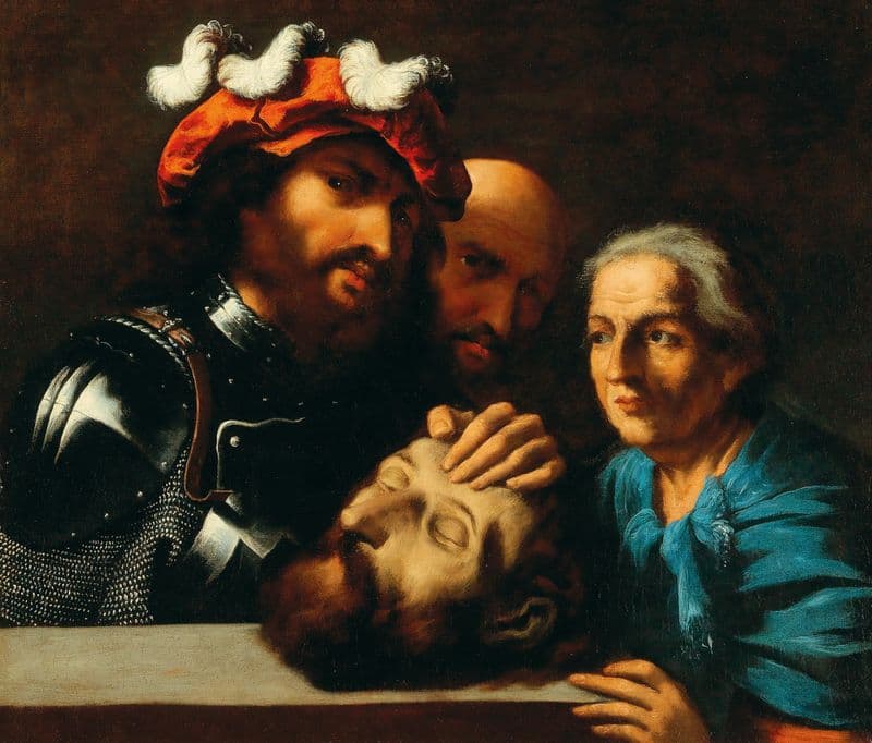 Herod with the head of Saint John the Baptist as a canvas print
