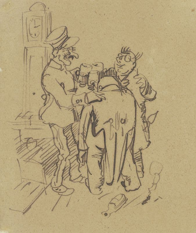 Herr Knopp im Wirtshaus as a canvas print