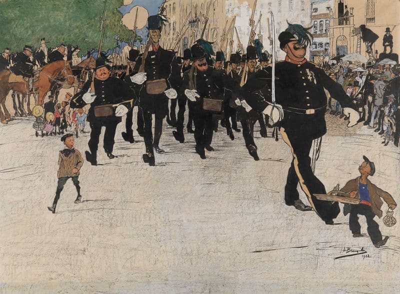 Het défilé van de burgerwacht in Gent as a canvas print
