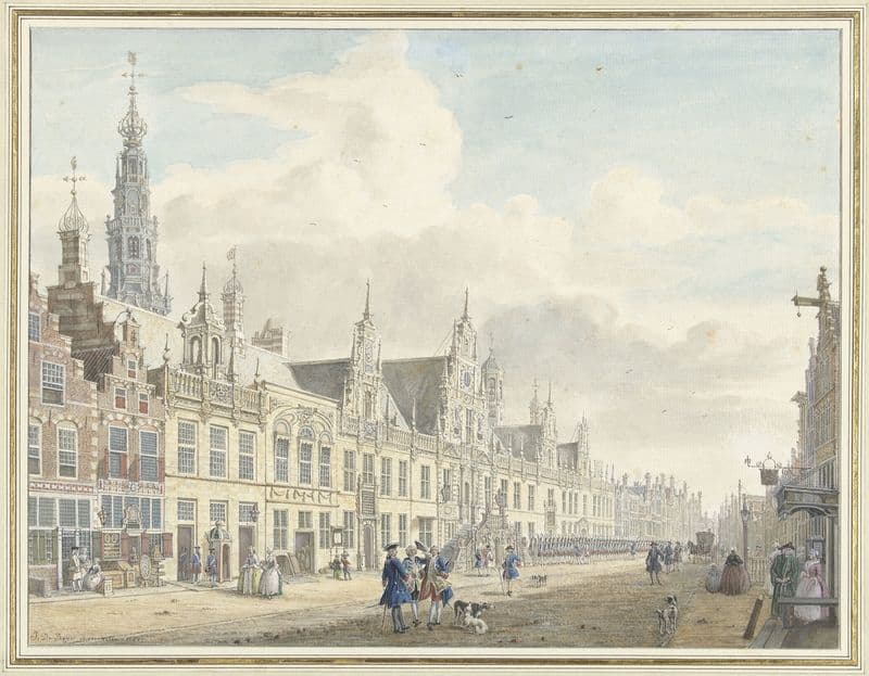 Het stadhuis van Leiden as a canvas print