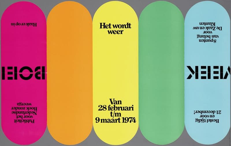 Het wordt weer BOEKENWEEK ; Van 28 februari – 9 maart 1974 as a canvas print