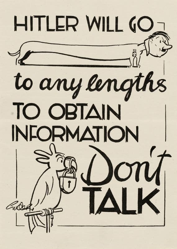 Hitler Will Go to Any Lengths to Obtain Information – Don’t Talk as a canvas print