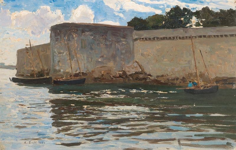 Homecoming Of The Fishermen Of Concarneau as a canvas print