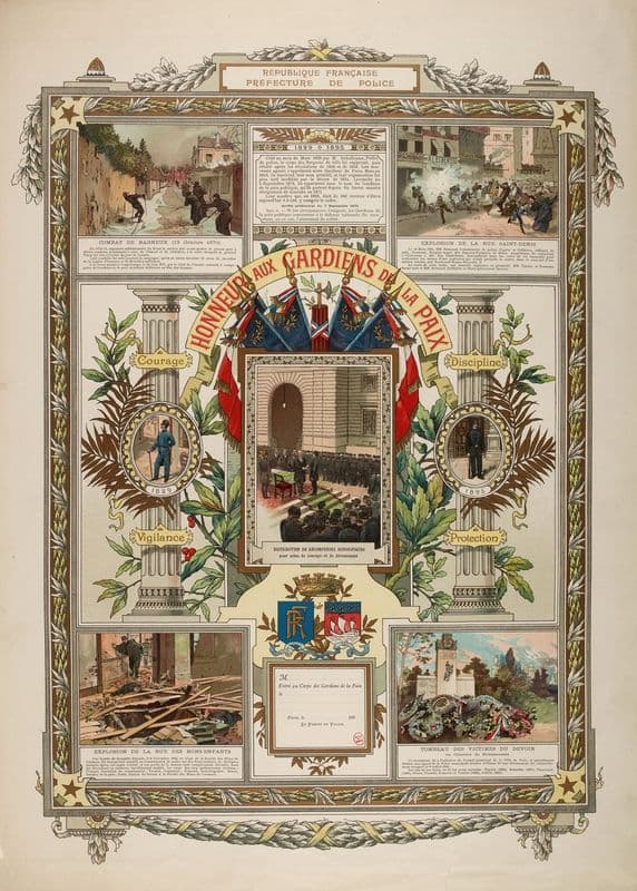 Honneur aux gardiens de la paix as a canvas print