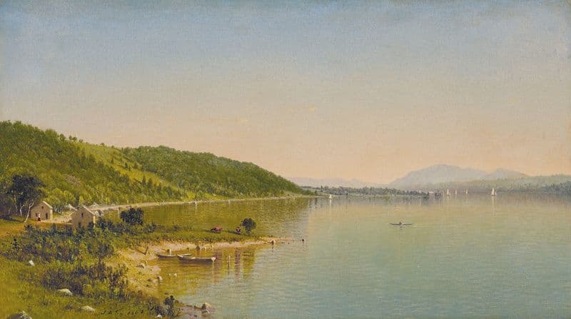 Hook Mountain, Hudson River as a canvas print