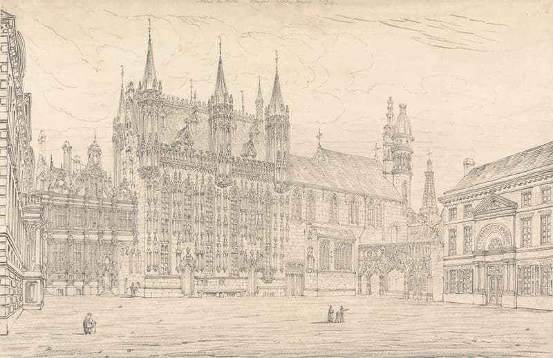 Hotel de Ville, Bruges as a canvas print