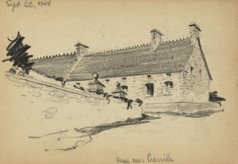 House near Crasville. as a canvas print