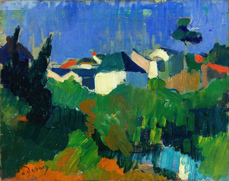 House surrounded by greenery as a canvas print