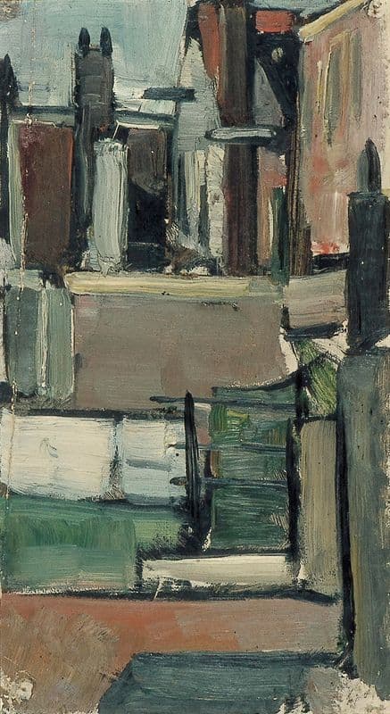Houses as a canvas print