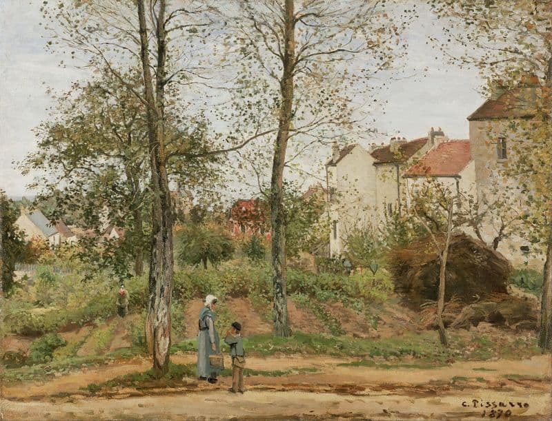 Houses at Bougival (Autumn) as a canvas print