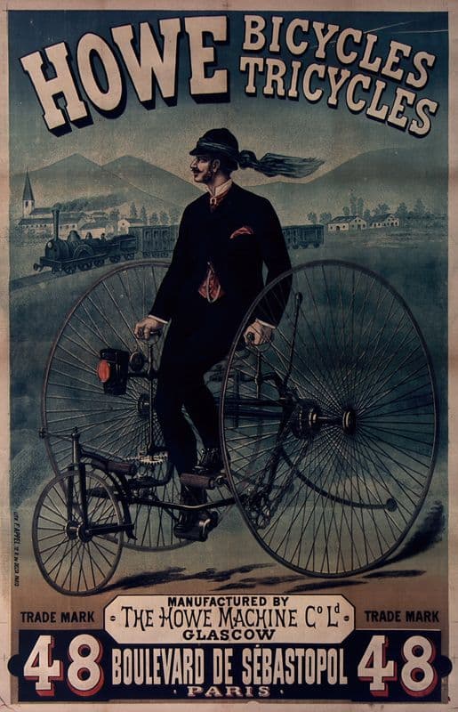 Howe bicycles tricycles as a canvas print