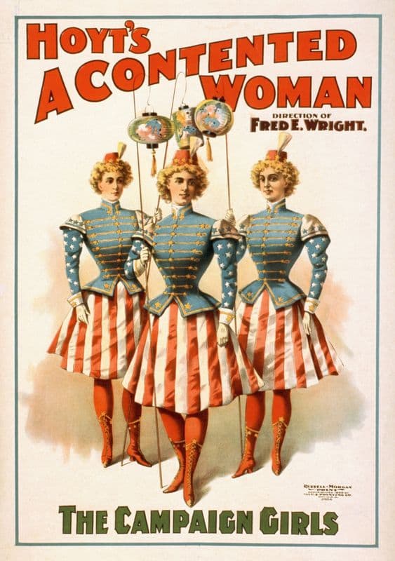 Hoyt’s A contented woman as a canvas print