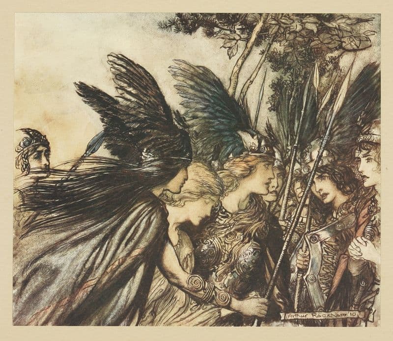 ‘I flee for the first time and am pursued; Warfather follows close… as a canvas print