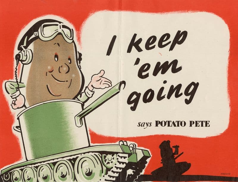 I Keep ‘Em Going Says Potato Pete as a canvas print