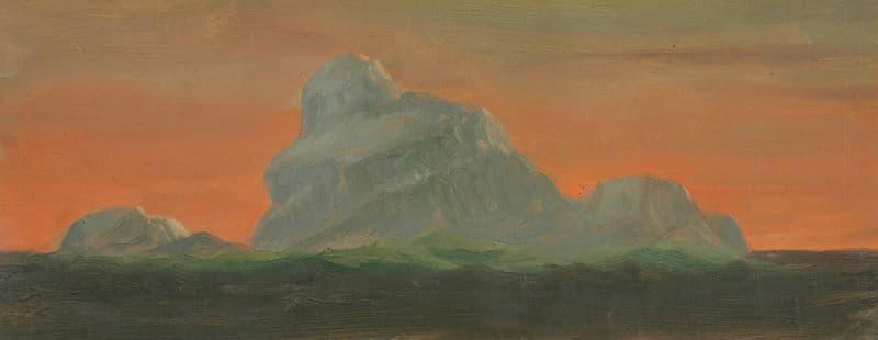 Iceberg Against Evening Sky as a canvas print