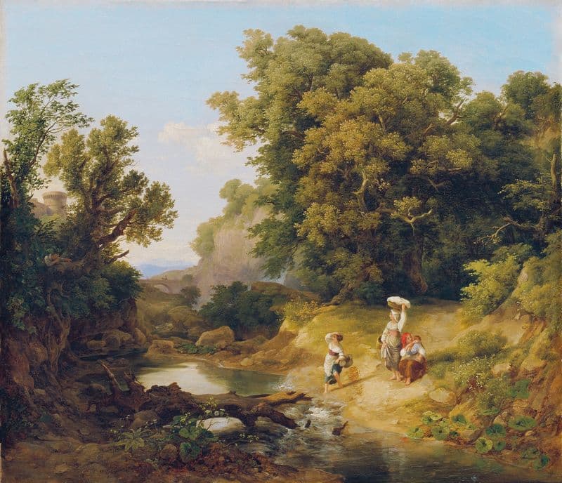 Ideale Landschaft (Italienische Landschaft) as a canvas print