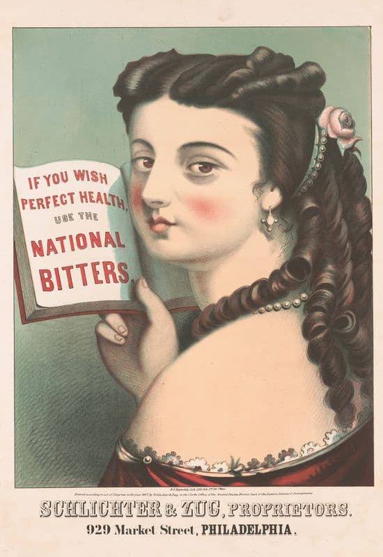 If you wish perfect health, use the National Bitters as a canvas print