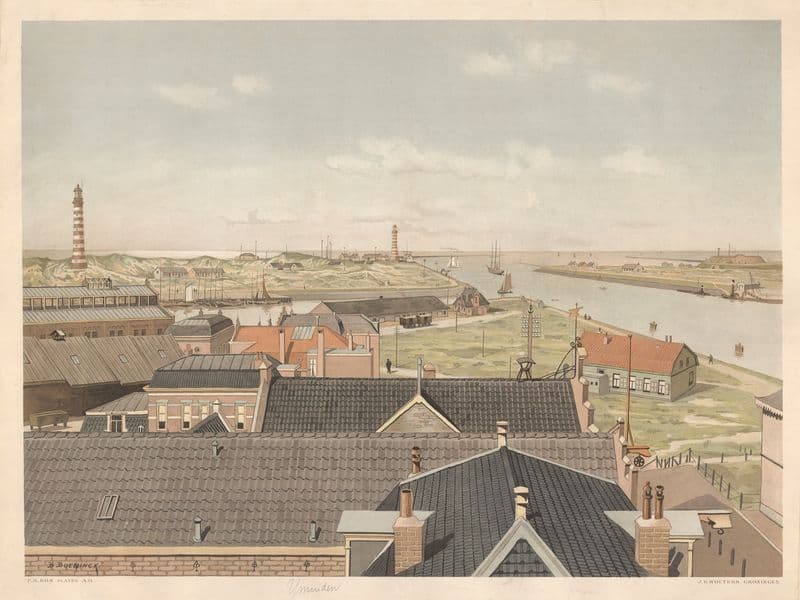 IJmuiden sea lock as a canvas print