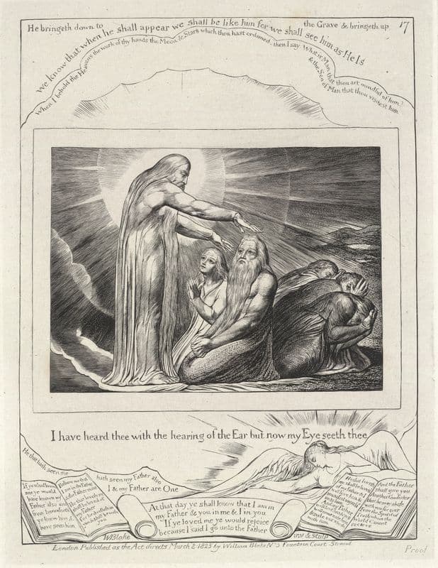 Illustrations of the book of Job Pl.18 as a canvas print