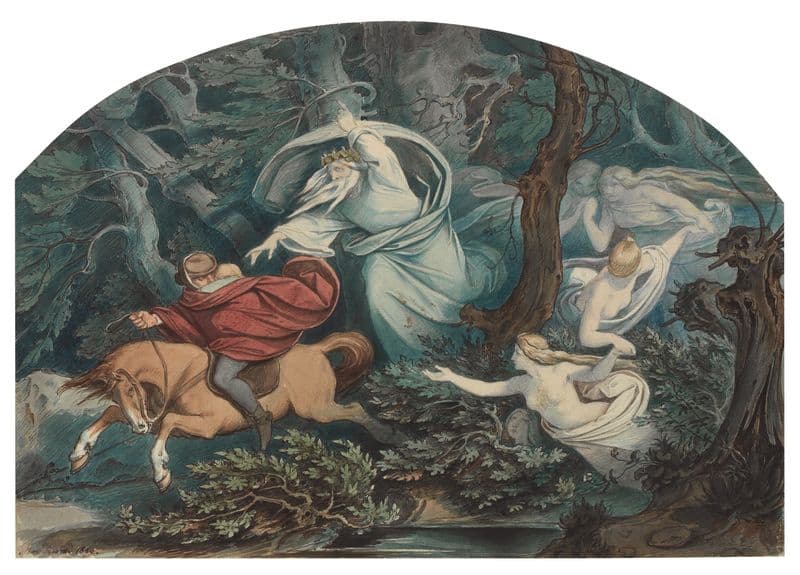 Ilustrace ke Goethově básni Erlkönig as a canvas print