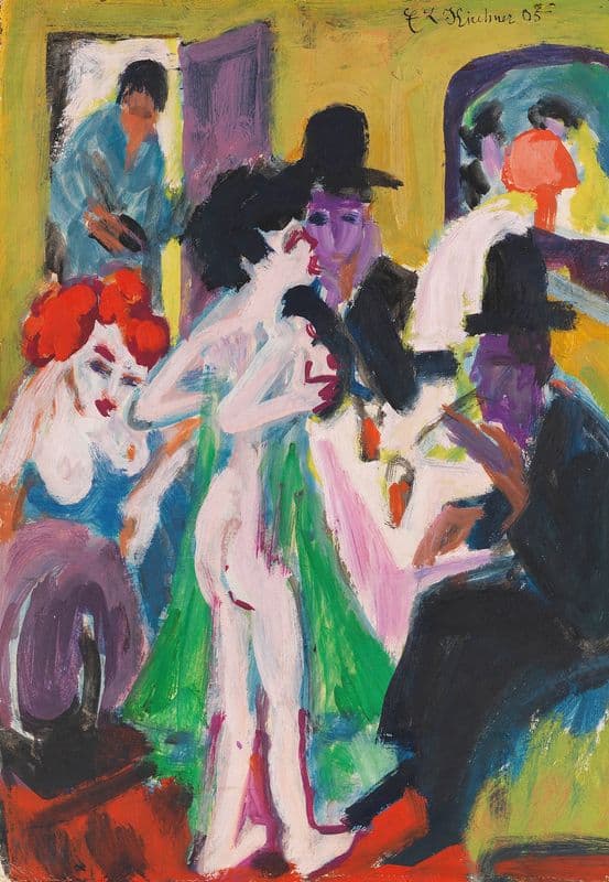 Im Bordell (1913-1920) as a canvas print
