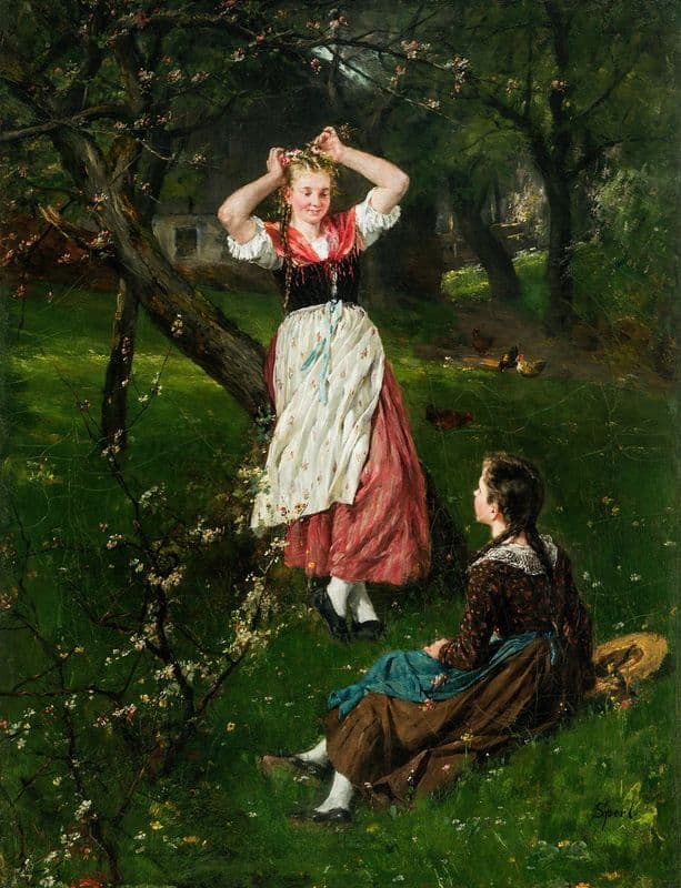 Im Frühling I (circa 1879) as a canvas print