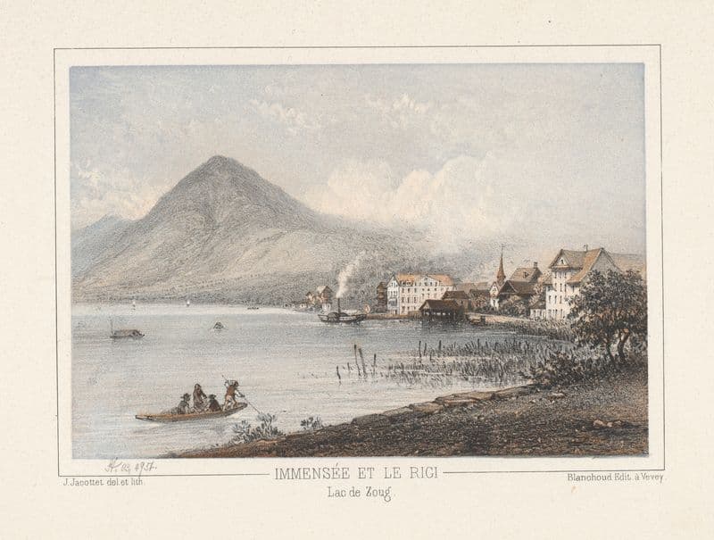 Immensée et le Rigi Lac de Zoug as a canvas print