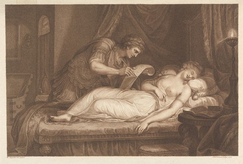 Imogen’s Bedchamber in Cymbeline’s Palace, ‘Cymbeline,’ Act II, Scene II as a canvas print
