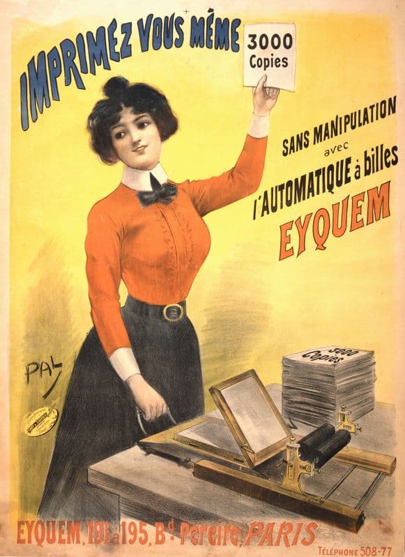 Imprimez vous mème 3000 copies sans manipulation avec l’automatique à billes Eyquem as a canvas print